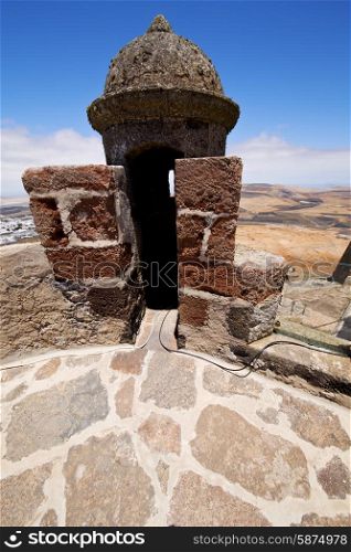 arrecife lanzarote spain the old wall castle sentry tower and door in teguise &#xA;