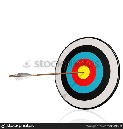 Arrow and board image with hi-res rendered artwork that could be used for any graphic design.. Arrow and board