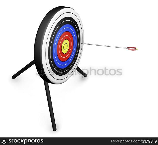 Arrow hitting the target