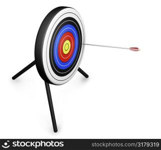 Arrow hitting the target