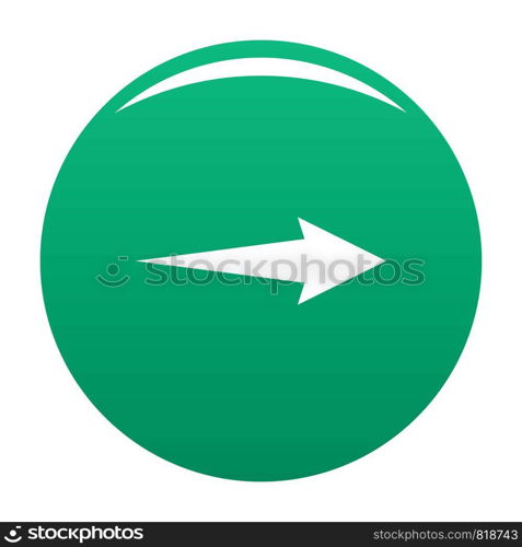 Arrow icon in black. Simple illustration of arrow icon vector isolated on white background. Arrow icon vector green