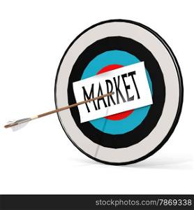 Arrow, market and board image with hi-res rendered artwork that could be used for any graphic design.
