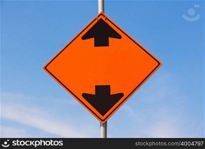 Arrow road sign