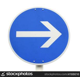 Arrow sign. Arrow sign showing street road driving direction