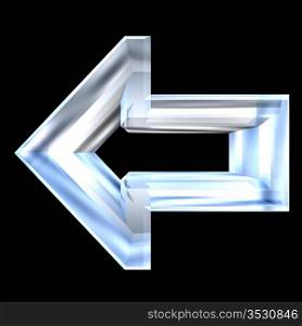 arrow symbol in glass - 3D made