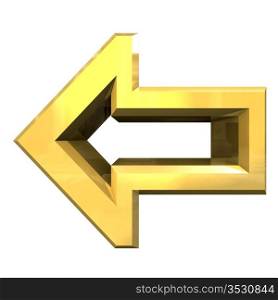 arrow symbol in gold - 3D made