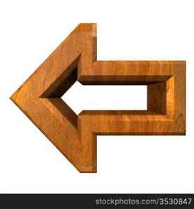 arrow symbol in wood - 3D