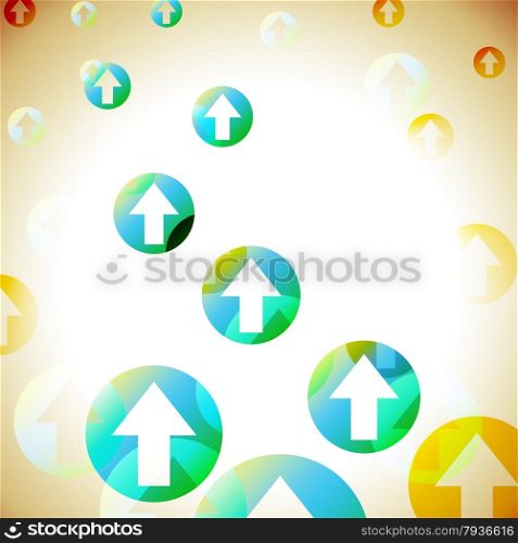 Arrows Background Showing Bubbles And Pointing Upwards&#xA;