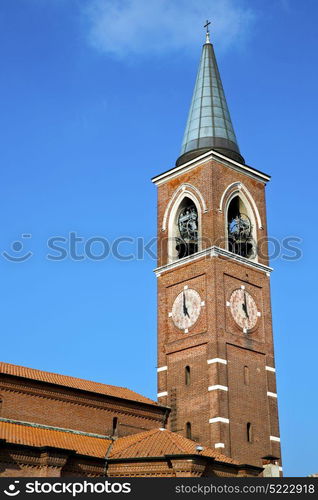 arsago seprio old abstract in italy the wall and church tower bell sunny day