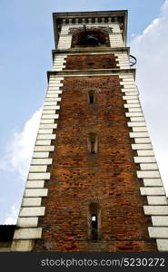 arsago seprio old abstract in italy the wall and church tower bell sunny day