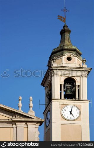 arsago seprio old abstract in italy the wall and church tower bell sunny day