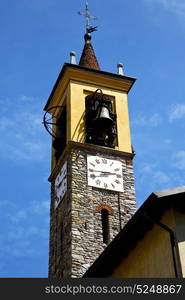 arsago seprio old abstract in italy the wall and church tower bell sunny day