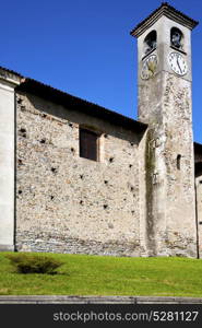 arsago seprio old abstract in italy the wall and church tower bell sunny day