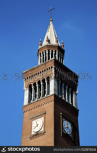 arsago seprio old abstract in italy the wall and church tower bell sunny day