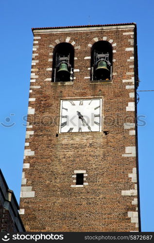 arsago seprio old abstract in italy the wall and church tower bell sunny day