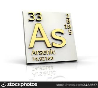 Arsenic form Periodic Table of Elements - 3d made