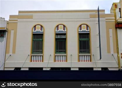 Art Deco Buildings. 1930 s Art Deco Building in Napier New Zealand Napier was Destroyed by an Earthquake in 1931 and was re Built in the Art Deco Style Architecture