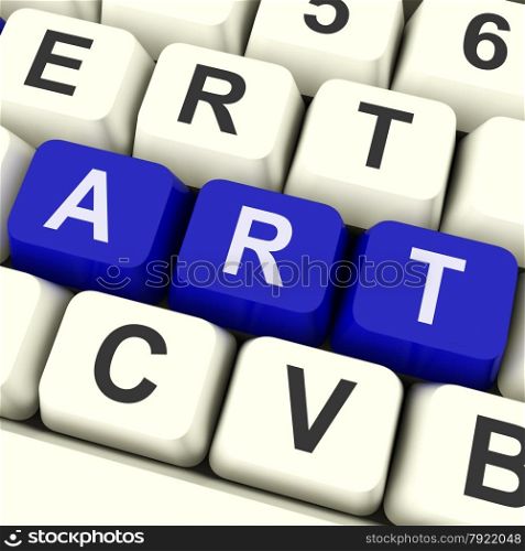 Art Key On Keyboard Means Artistic Painting Or Drawing&#xA;