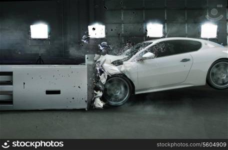 Art picture of crashed car