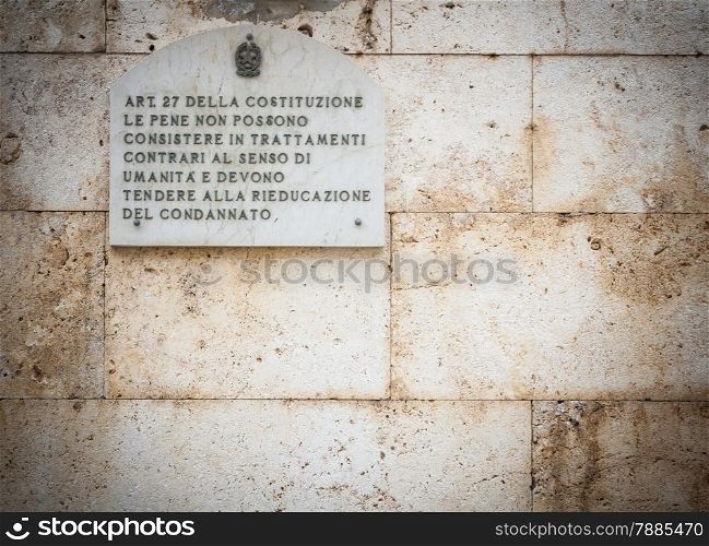 Article 27 of the Italian Constitution. Rights of the convicted