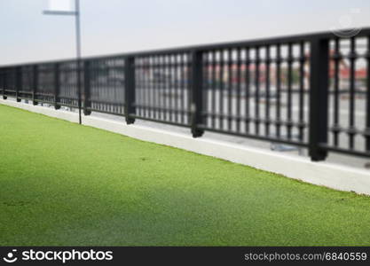 Artifical Green Grass On Rooftop, stock photo