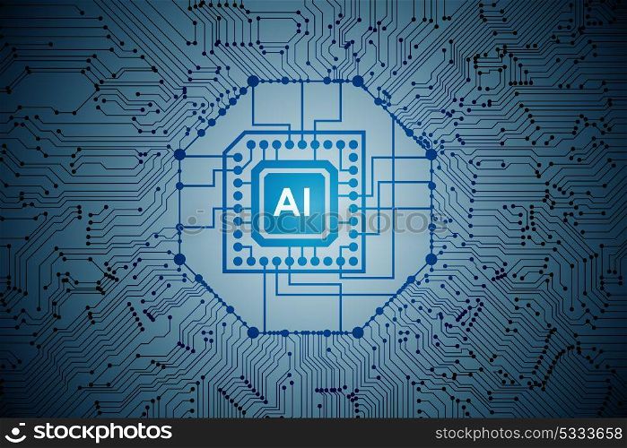 Artificial intelligence modern computing concept