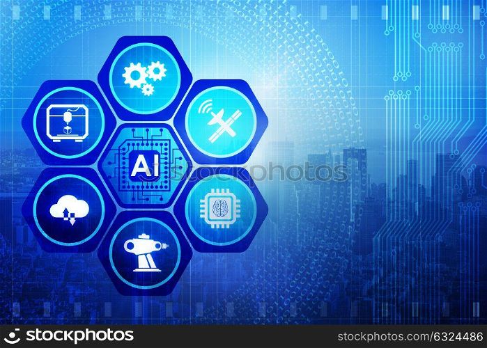 Artificial intelligence modern computing concept