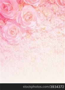 Artificial rose flower background