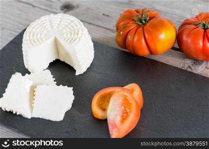 Artisan cheese made with freshly picked tomatoes