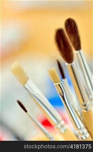 Artist paintbrushes