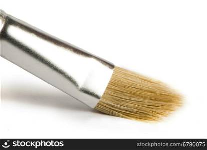 Artist&rsquo;s brush close up white isolated
