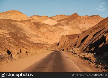 Artist&rsquo;s Drive in Death Valley . Artist&rsquo;s Drive in Death Valley National Park, California, USA.