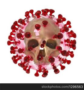 Artistic 3D illustration of the coronavirus sars-cov-2