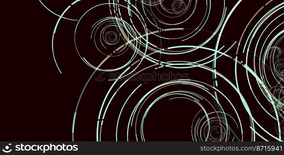 Artistic Black Background with Modern Abstract Pattern. Artistic Black Background