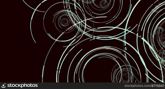 Artistic Black Background with Modern Abstract Pattern. Artistic Black Background