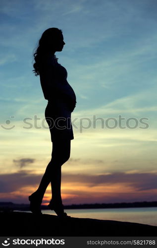 Artistic photo of the woman&rsquo;s silhouette