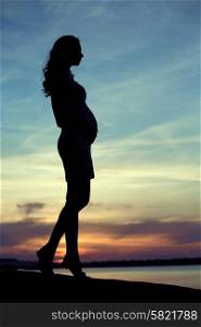 Artistic photo of the woman&rsquo;s silhouette