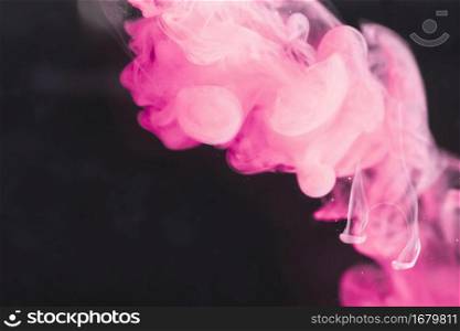 artistic powerful pink smoke black screen