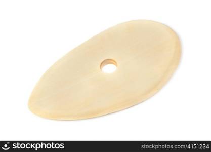 artists sculpting wooden tool isolated on white background