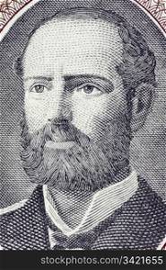 Arturo Prat (1848-1879) on 1 Escudo 1962 Banknote from Chile. Chilean navy officer.