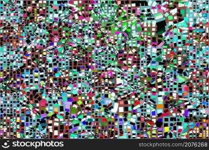Artwork of abstract composition made with geometrical shapes and elements Artwork of abstract composition made with geometrical shapes and elements