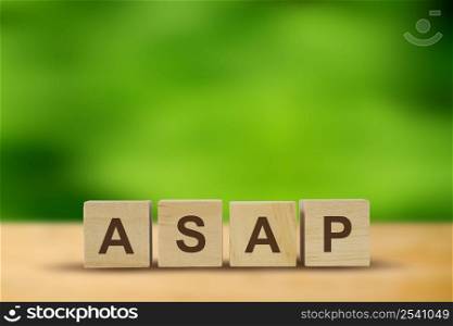 ASAP on word letters cube, As soon as possible, Business concepts
