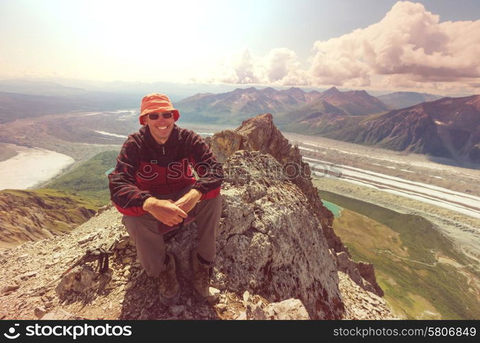 Ascent to Donoho peak, Alaska