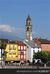 Ascona town, famous Swiss resort