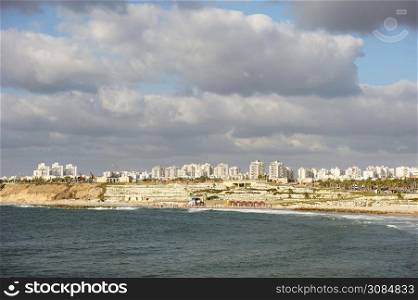 Ashkelon, a city in Israel on the Mediterranean Sea. Ashkelon, view of the sea
