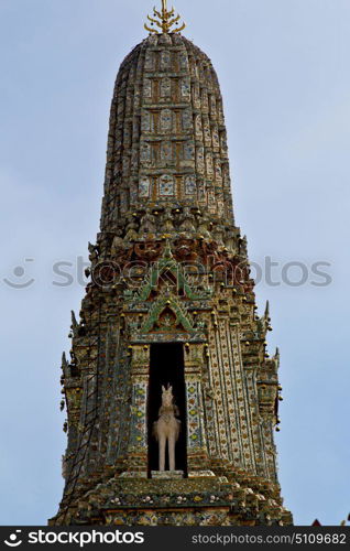 asia bangkok in temple thailand abstract cross colors roof wat and colors religion mosaic sunny