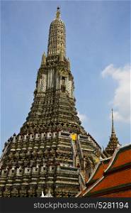 asia bangkok in temple thailand abstract cross colors roof wat and colors religion mosaic sunny
