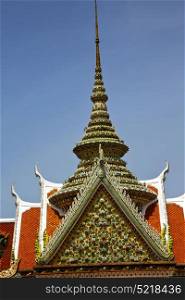 asia bangkok in temple thailand abstract cross colors roof wat sky and colors religion mosaic rain