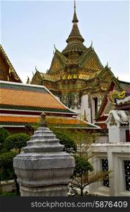 asia bangkok in temple thailand abstract cross colors roof wat sky and colors religion mosaic rain &#xA;