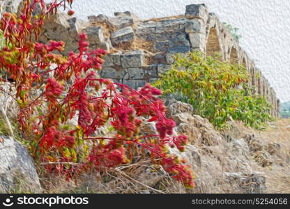 asia greece and roman temple in athens the old column stone construction